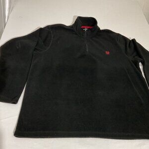 Chaps Black Fleece 1/4 Zip Pullover XXL Embroidered Logo Warm Casual Comfortable
